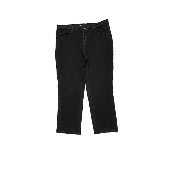 Lee Straight Leg Women's size 16PS Black Denim jeans - Picture 1 of 4